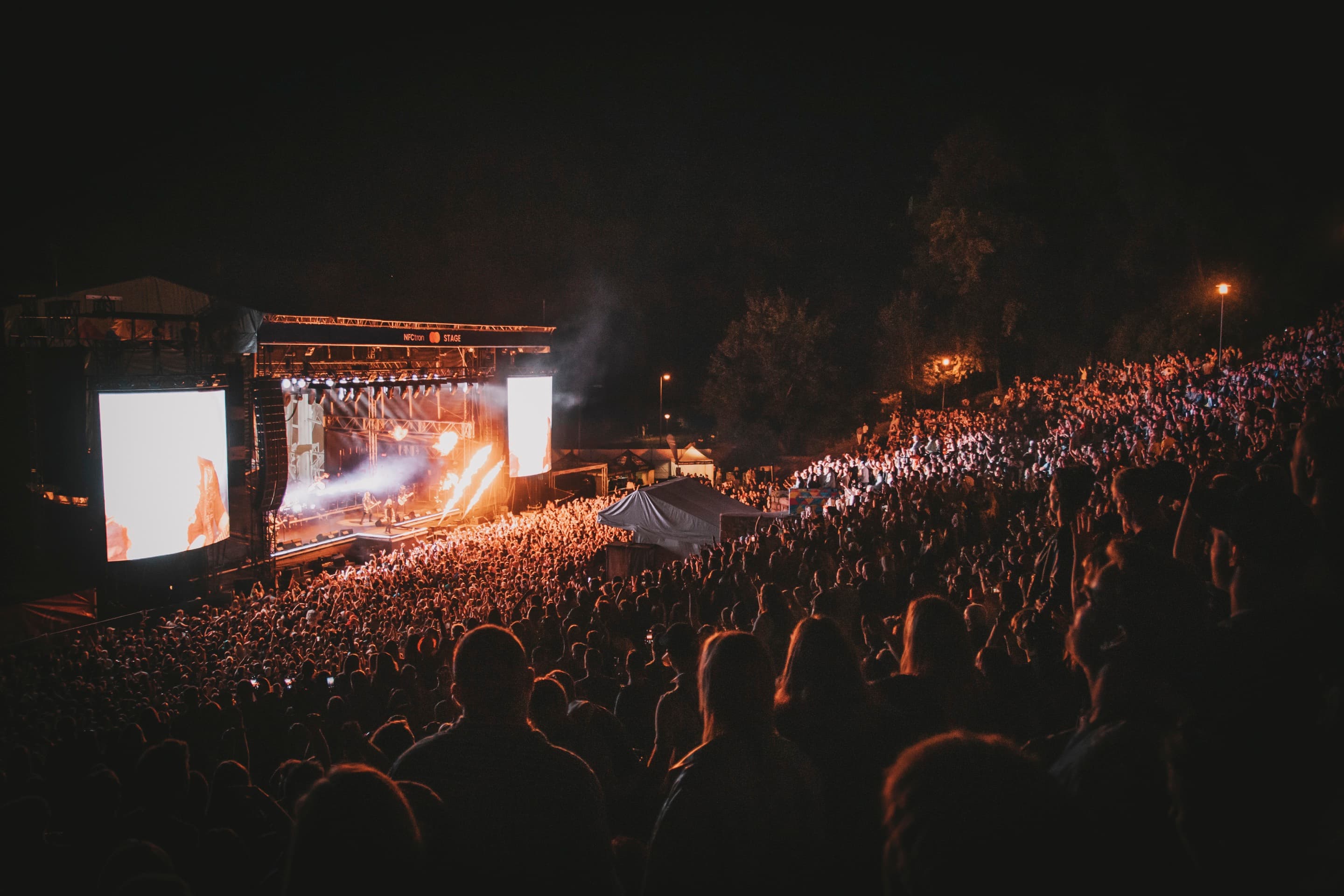 Evening atmosphere at Vysočina Fest in the Jihlava Amphitheatre